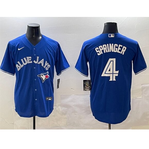 Mens Kids Youths Womens George Springer Blue Stitched Jersey - Picture 1 of 1